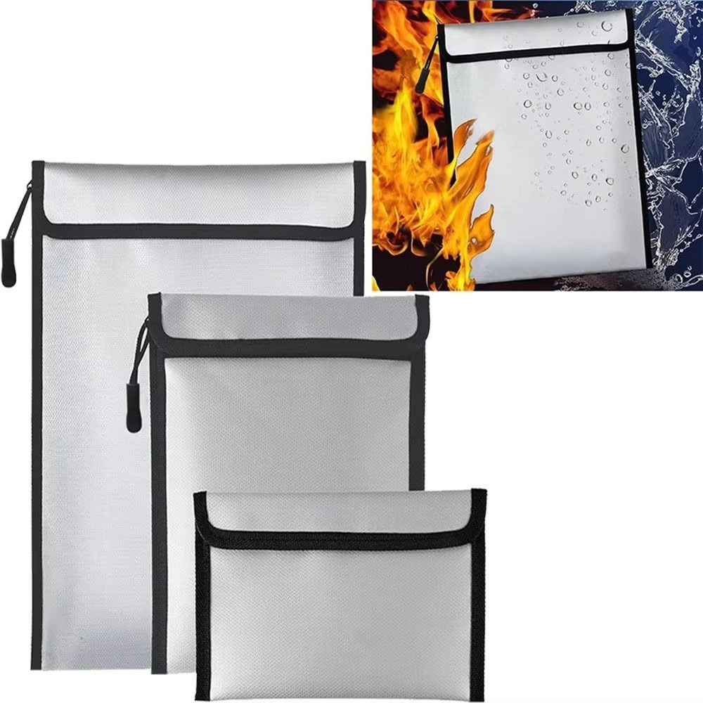 Signal Blocker Fireproof Document Bag  Certificates Protection