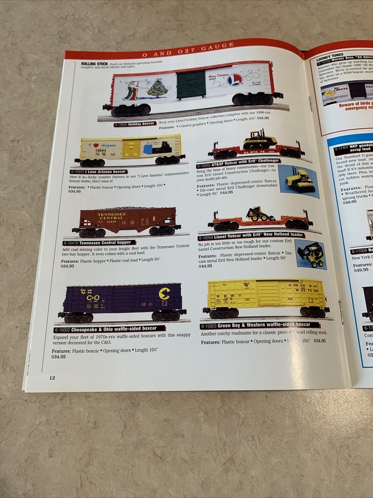 1996 LIONEL TRAINS -CATALOG MINT