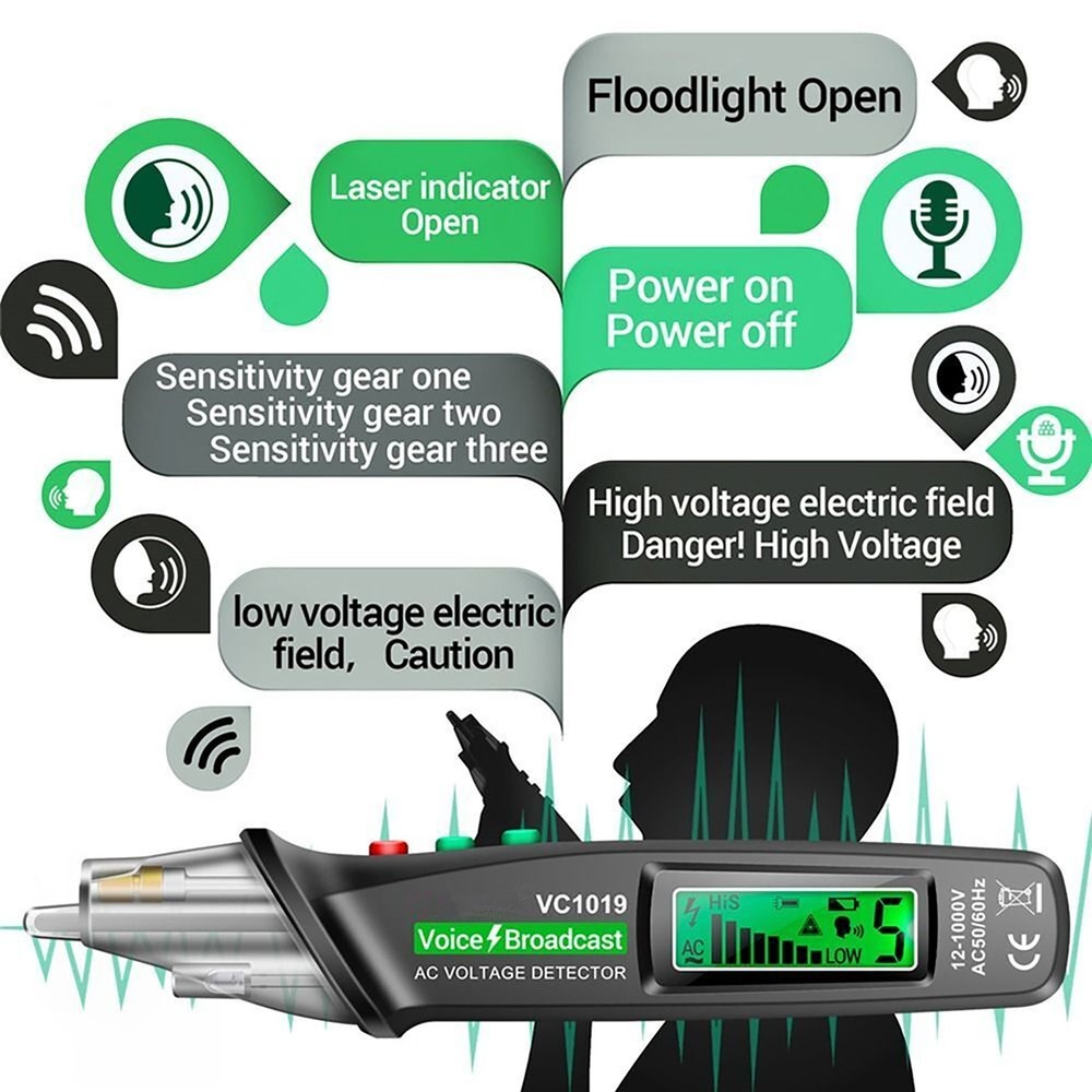 Multifunction Positioning Voltage Tester Electric Wire Detector Test Pen Tool
