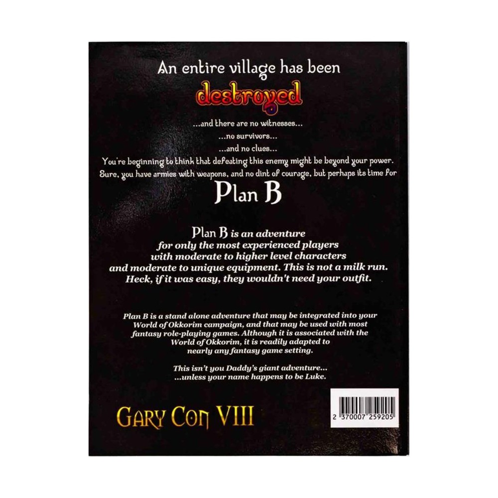 Christopher Clark RPGs Plan B (POD, Black & White) EX
