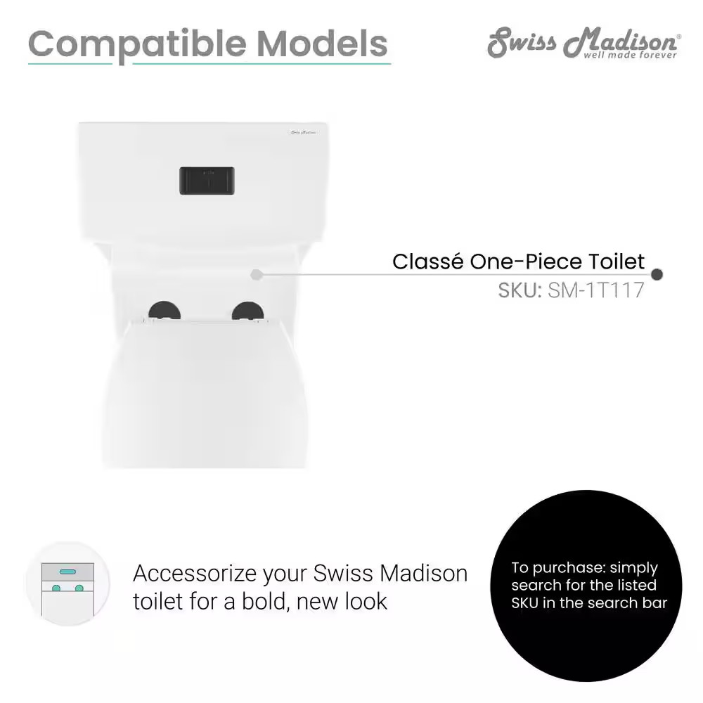 Toilet Hardware, Matte Black