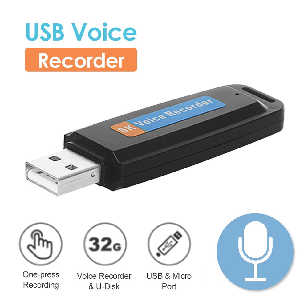 USB Mini Voice Recorder Digital Hidden Record Mini Drive Audio Recording Device