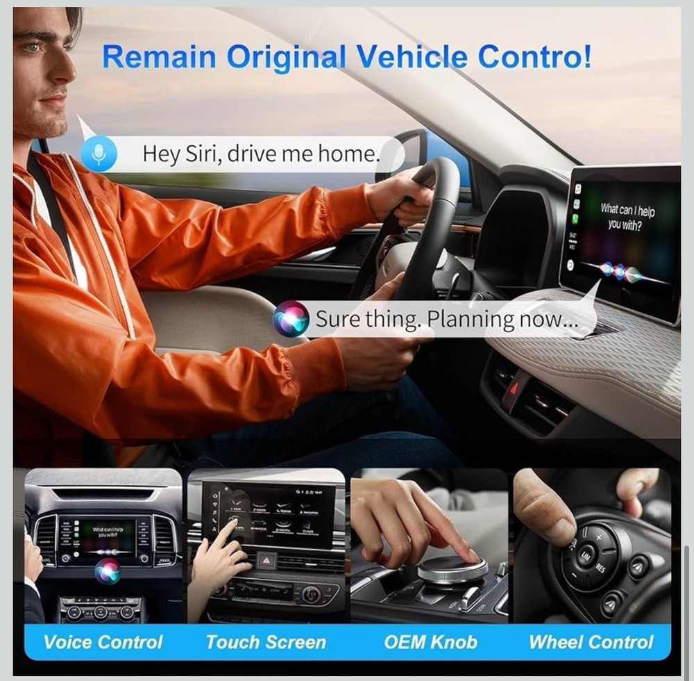 WHYBOX Wireless Carplay Adapter W/ Netflix/YouTube Ai Box for iPhone & Android