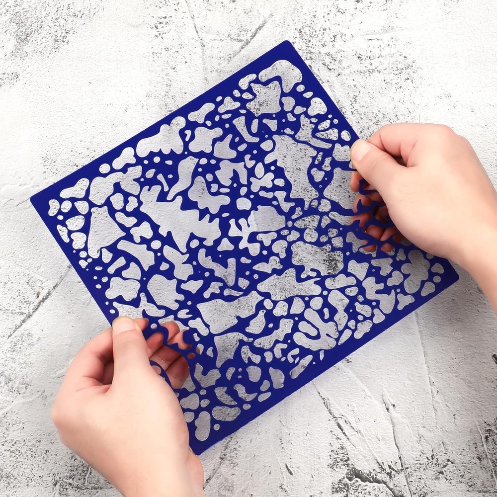 Versatile 8x8 Knockdown Texture Spray Stencils – Easy Wall Refinishing