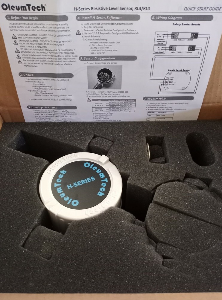 OleumTech H-Series Resistive Level Sensor / HW5000-RL3