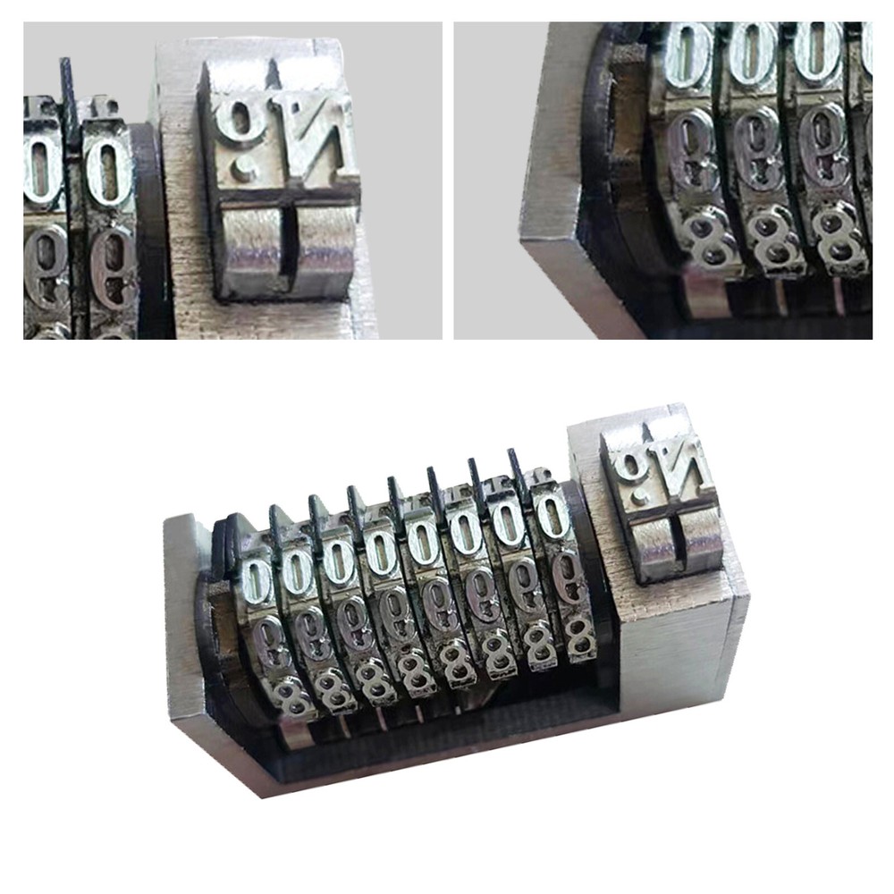 Letterpress 8 Digits Numbering Machine Forward for Number Coding 4x8