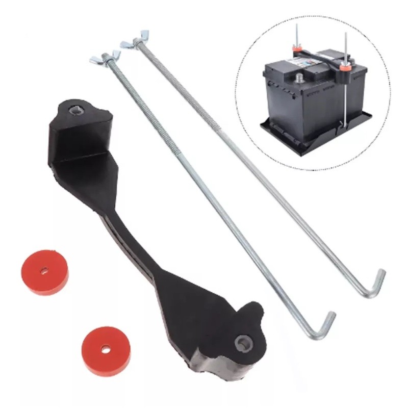 Car Auto Rubber Battery Hold Down Clamp Holder Tie Down Bracket Hold Down 175MM