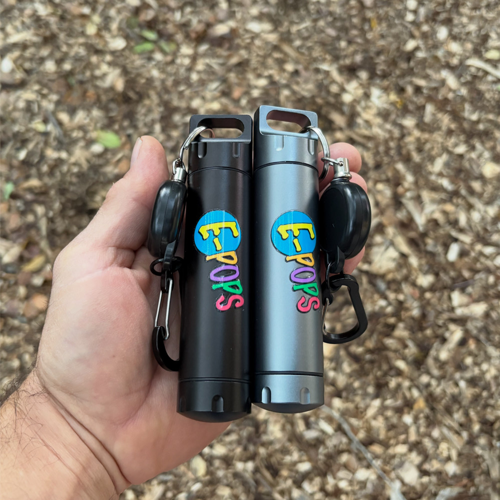 E-POPS Outdoor Survival Waterproof EDC Pill Container w/Retractable Clip