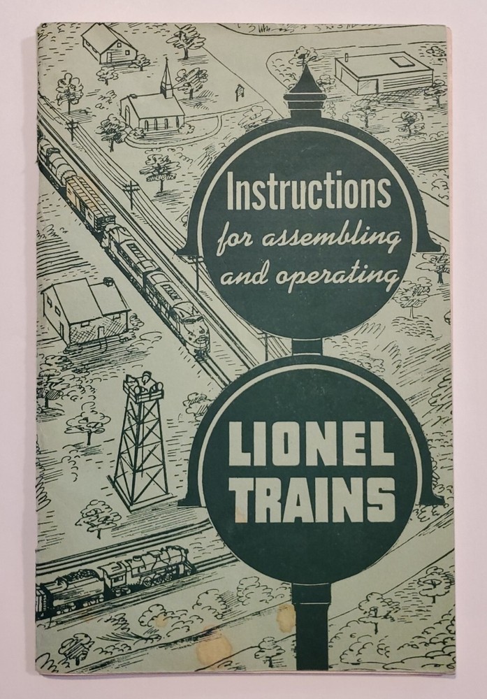 Vintage 1951 Instructions For Assembling and Operating Lionel Trains Manual