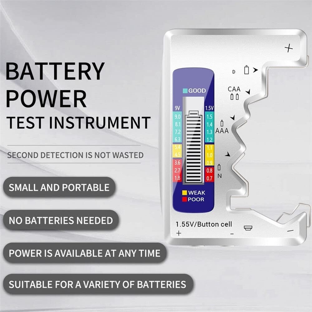 Digital Battery Tester, LCD Display Digital Checker, Universal Battery Tester...