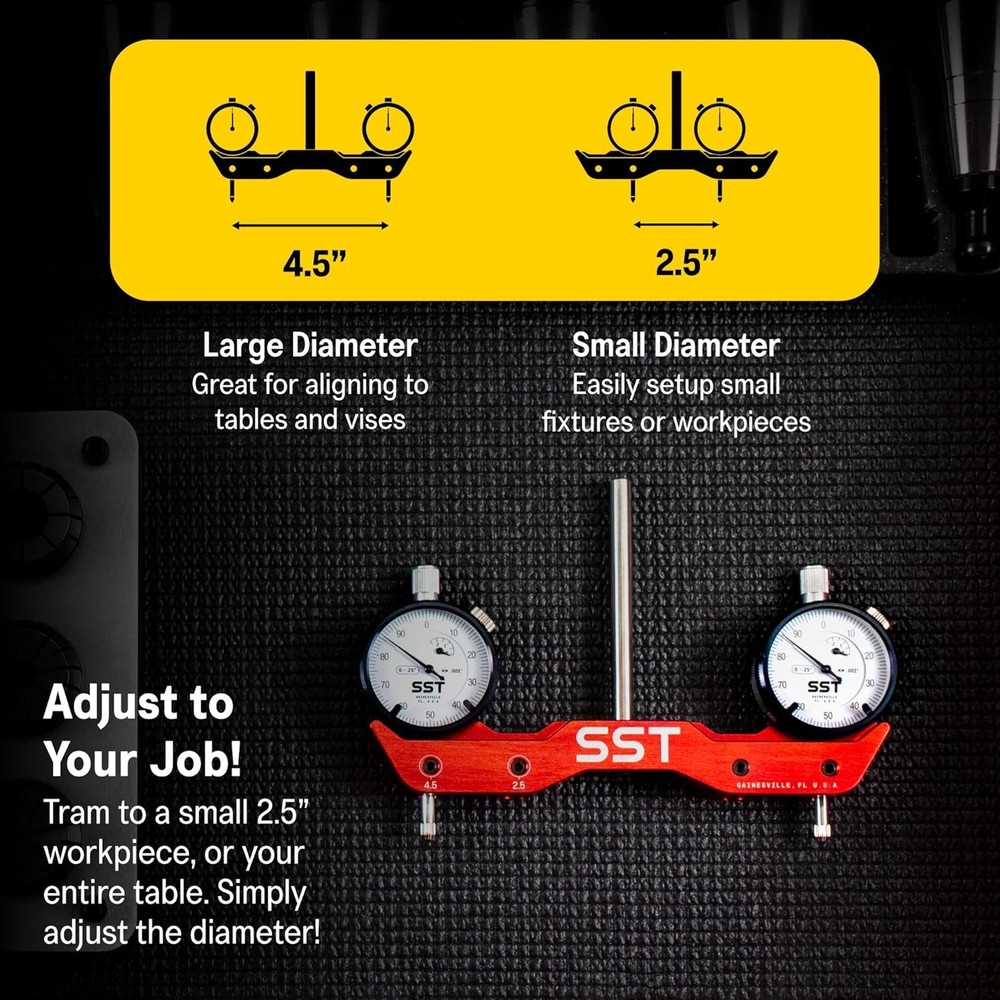 Regular Mill & Lathe Tramming System,Tram,Align,& Square for Machine Calibration