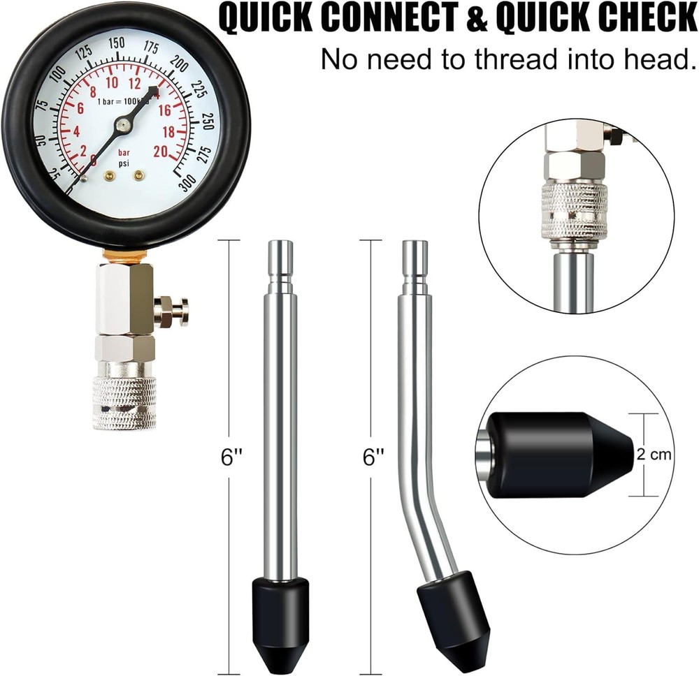 Cylinder Compression Tester with Extensions