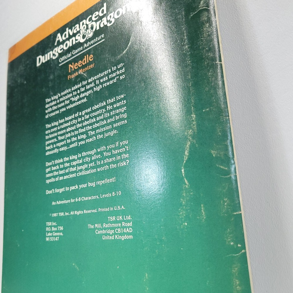 AD&D Needle Adventure Module I11 - 9187 TSR 1987 Complete Original