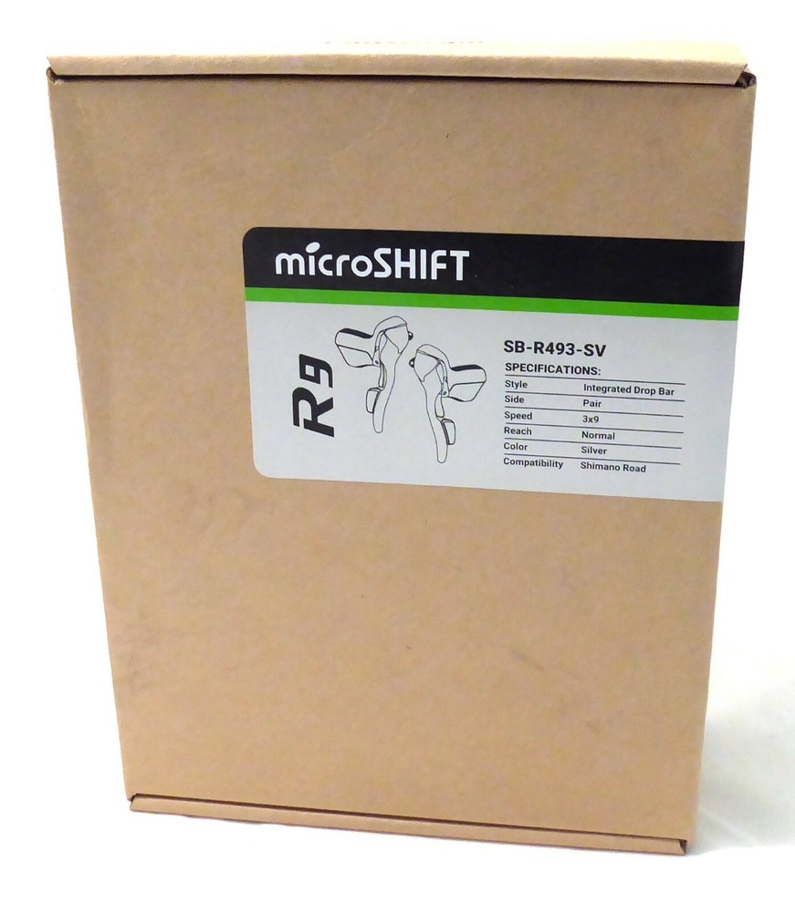 microSHIFT R9 Drop Bar Brake/Shift Lever Set - 3 x 9-Speed, Shimano Compatible