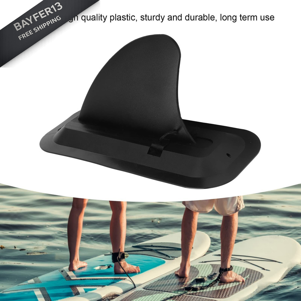 Paddle Board Fins Replacement, Plastic Adjustable Paddleboard Fin Black