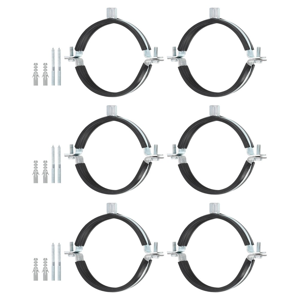 Adjustable Pipe Bracket Clamp 4"(102mm) Wall Ceiling Mount Support,6pcs