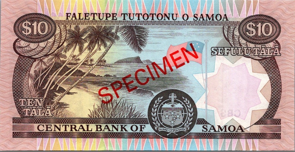 Samoa 10 Tala ND 2002 Pick # 34 UNC Specimen