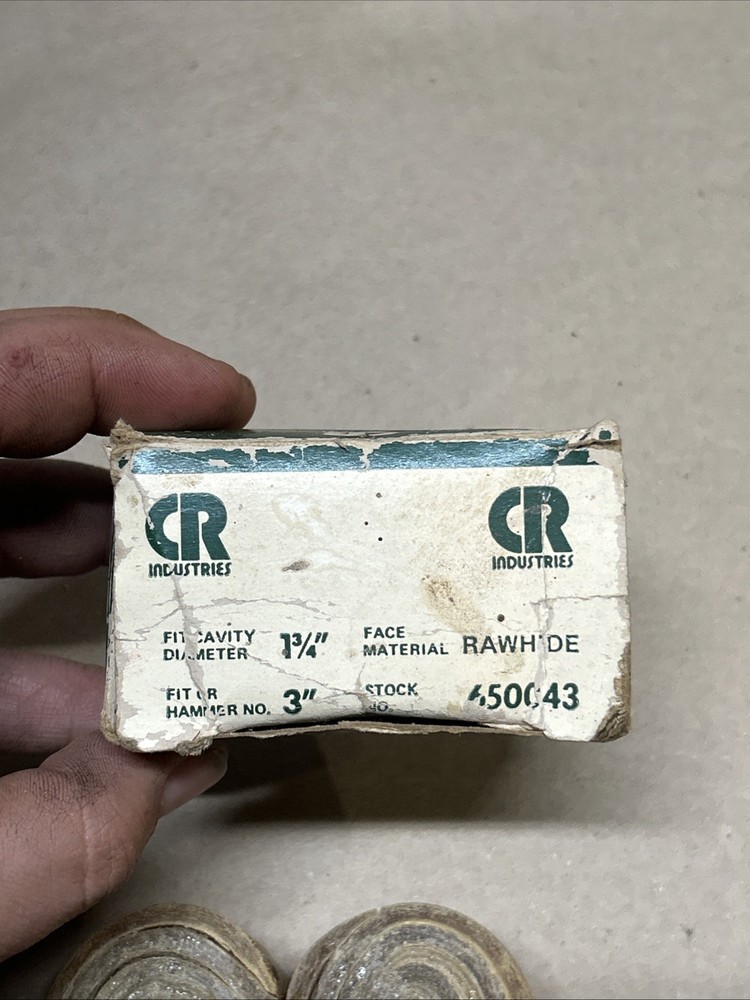 2 CR Ind. Rawhide Replace Faces For Split Head Hammer #3 PN#650043 1-3/4” Dia