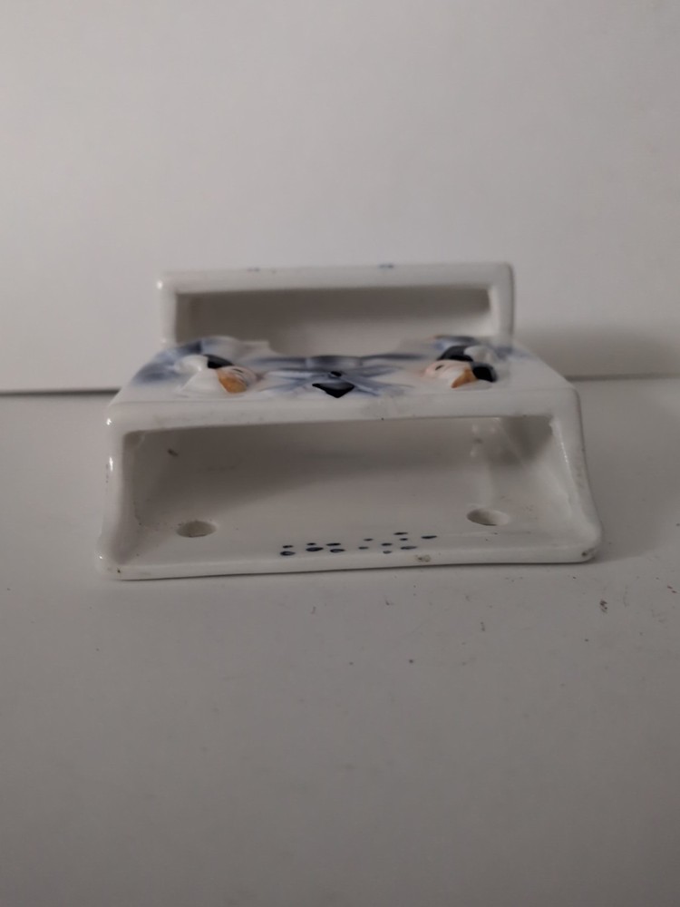 Vintage Ceramic Wall Mount Match Stick Holder