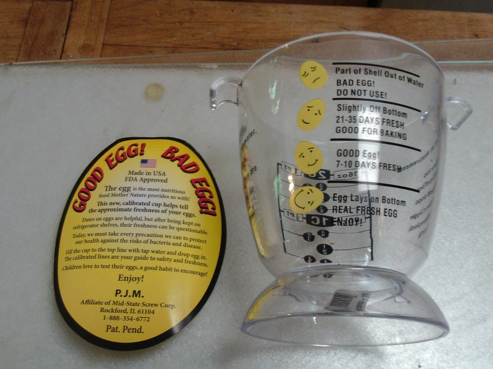 Good Egg Bad Egg Freshness Guide Plastic Measuring Cup