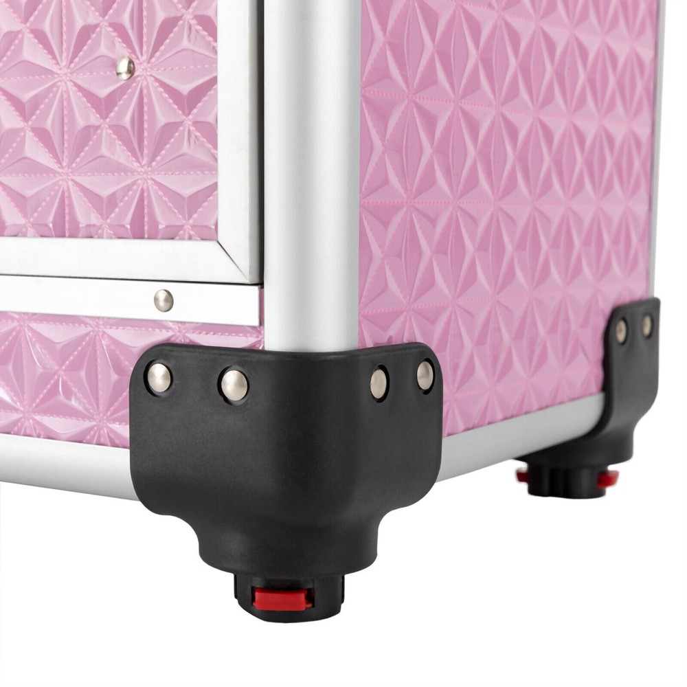 Professional Rolling Makeup Train Case Cosmetic Trolley Makeup Storage Organizer