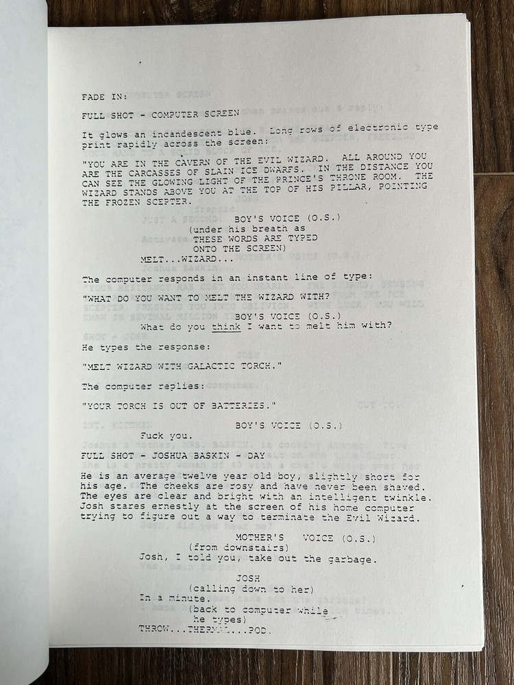 Tom Hanks BIG Original Fox Spec Script Gary Ross Anne Spielberg Rare Screenplay