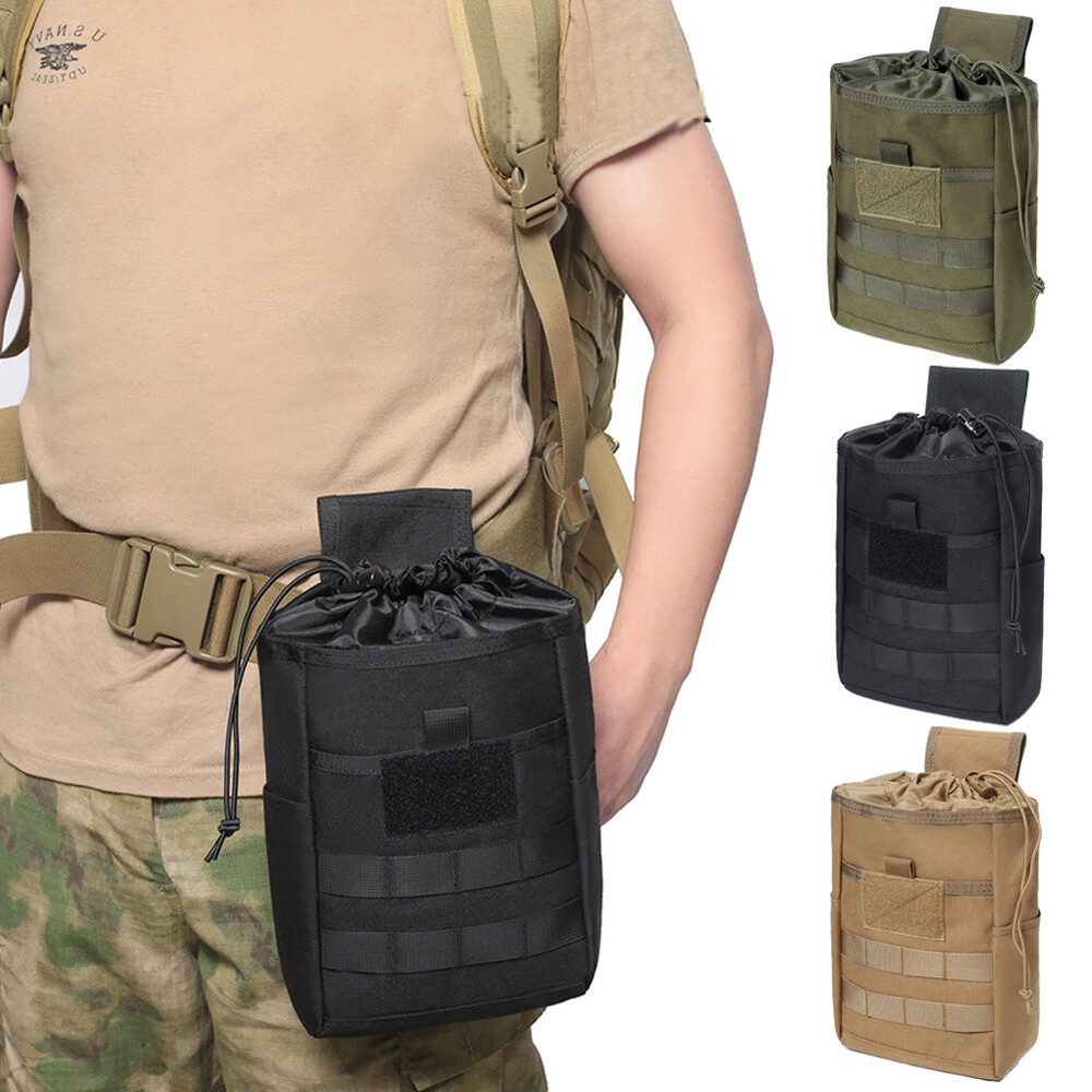 Tactical Molle Dump Pouch Folding Drawstring Magazine Ammo Pouch Men Utility Bag