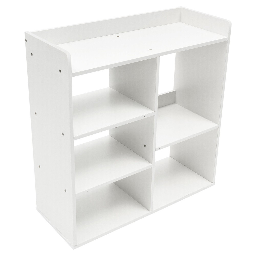 MDF Mobile Printer Stand Rolling Office Scaner Cart Storage Shelf Warm White