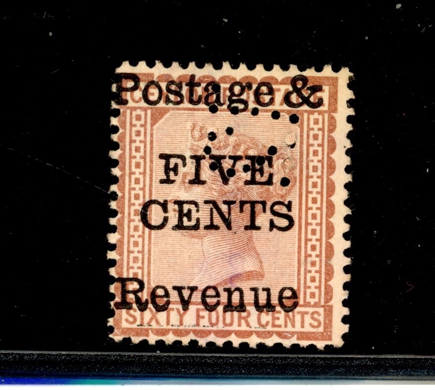 CEYLON--Individual Stamp Scott #99 Perfin