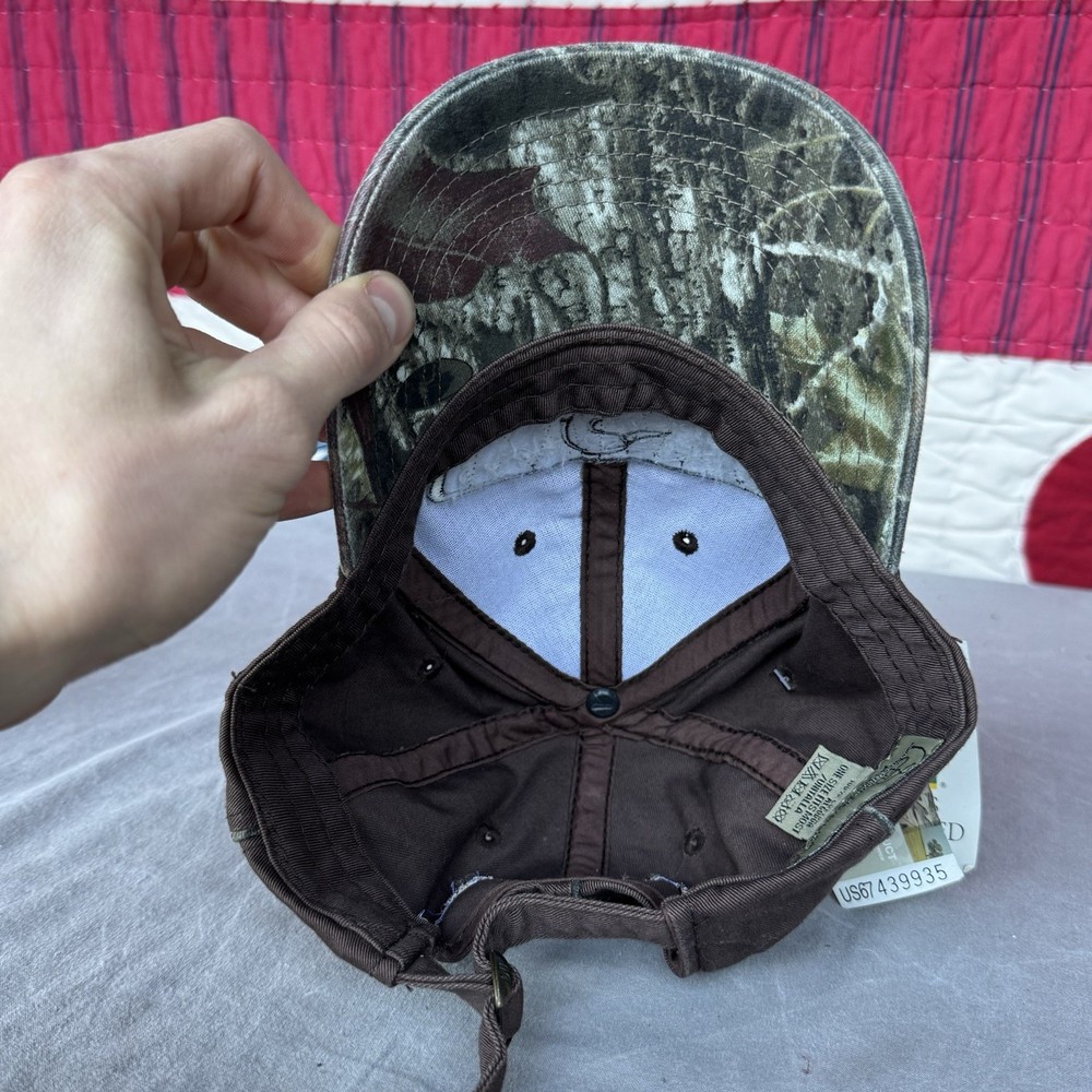 Ducks Unlimited Mossy Oak Camo Adjustable Strapback Hat Cap With Patch New