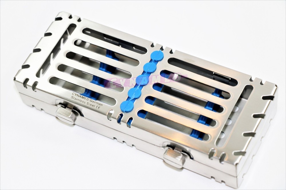 GERMAN GRADE STERILIZATION TRAY FOR 5 INSTRUMENTS DOUBLE BUTTON DETACHABLE 2EA
