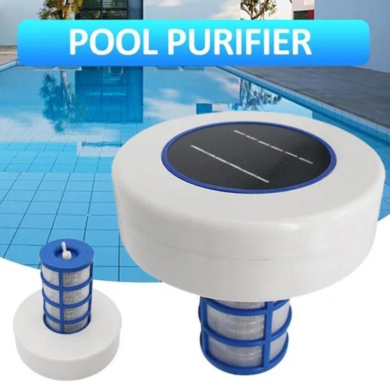 Solar powered copper-ion Pool Ionizer w/ LED Self-cleaning Anode FAST