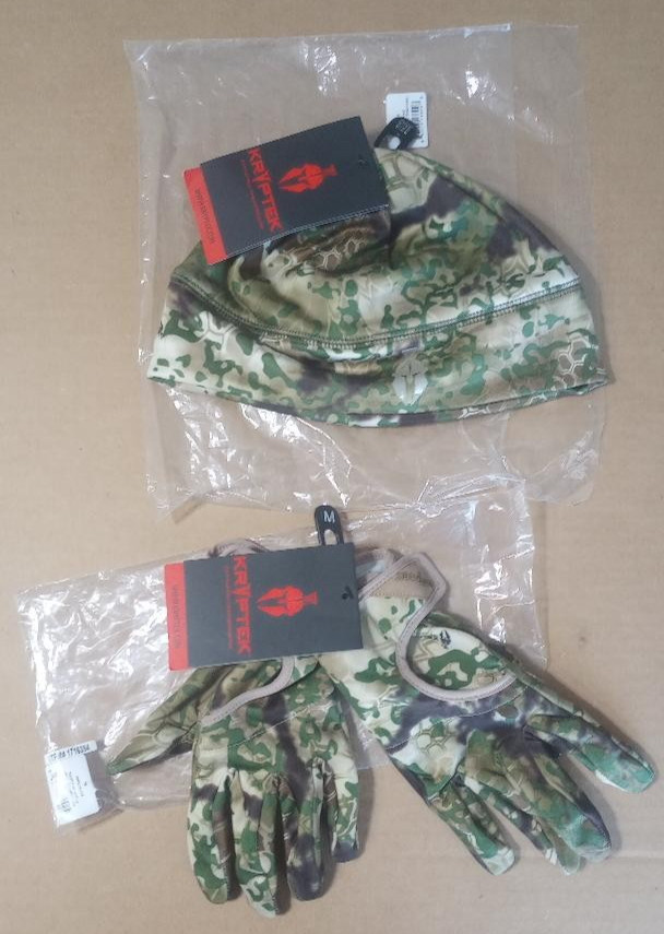 NEW Kryptek Kiska Beanie + Krypton Transitional Medium Gloves 2-pc Set Free Ship