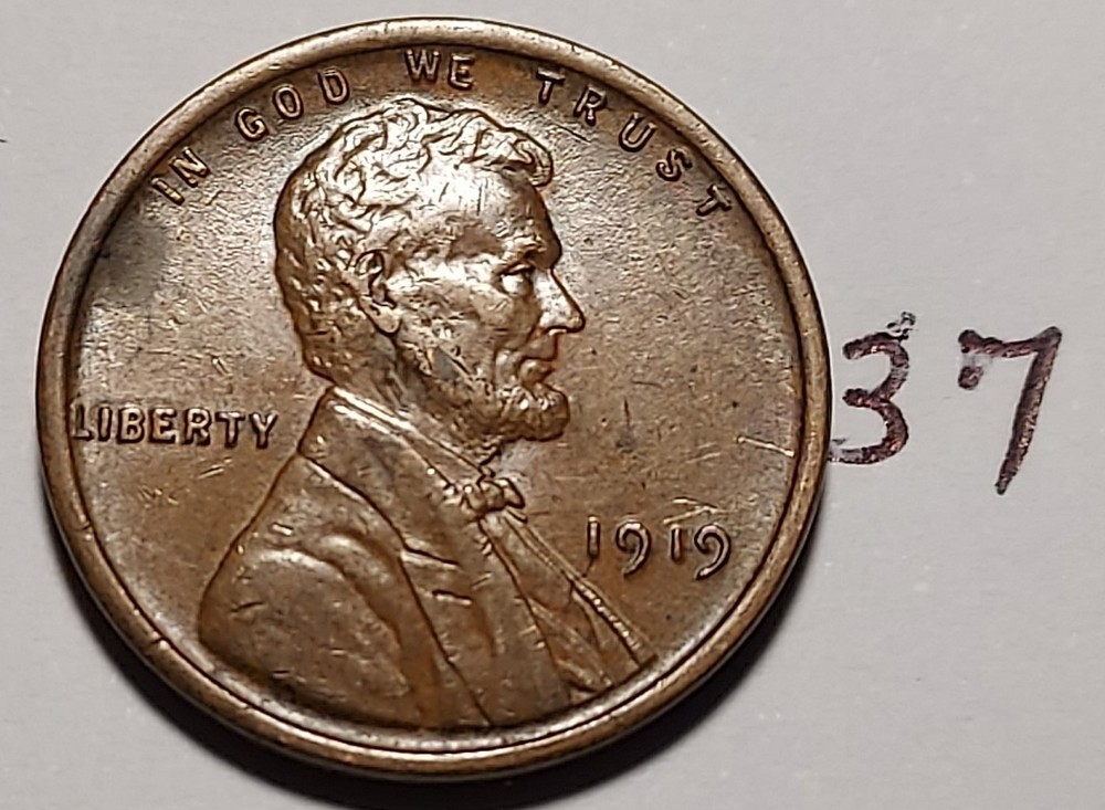 1919 Lincoln Wheat Cent   #37
