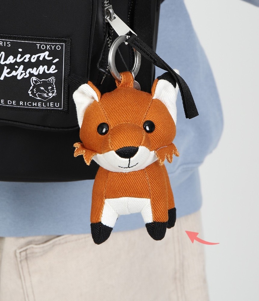 Maison Kitsune Fox Bag Charm Keychain Keyring