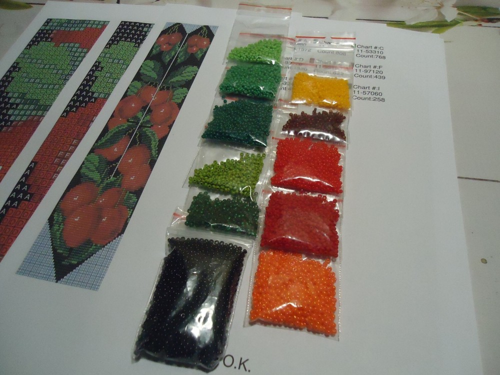 Kit for making a necklace gerdan. Beading Loom Pattern. #C8