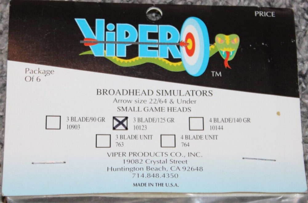 VIPER BROADHEAD SIMULATORS 10123