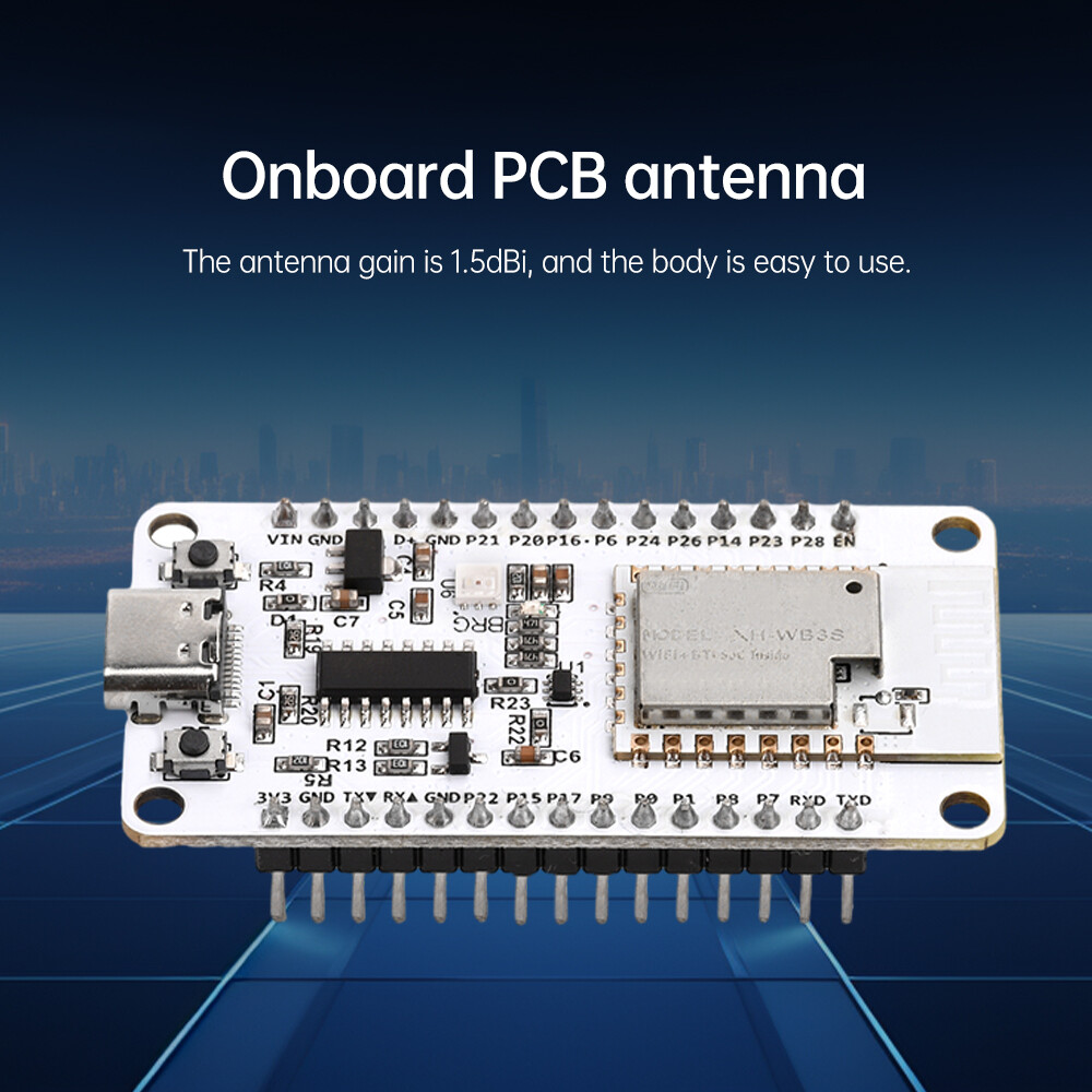 NiceMCU-WB3S WiFi Bluetooth Development Board CH340 Module Low-power 32-bit CPU
