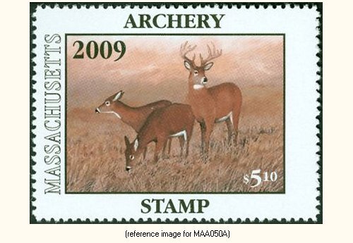 D2K Massachusetts Archery Stamp 2009 $5.10