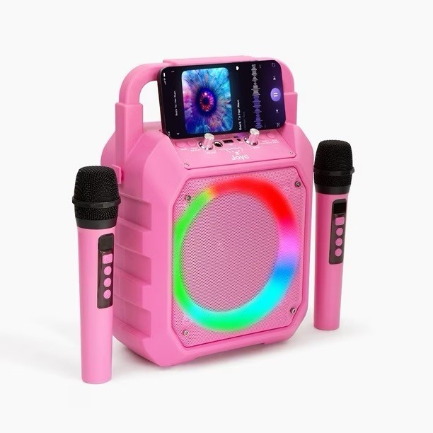 Karaoke Machine Bluetooth speaker with multicolor Led Ring light by Joyc