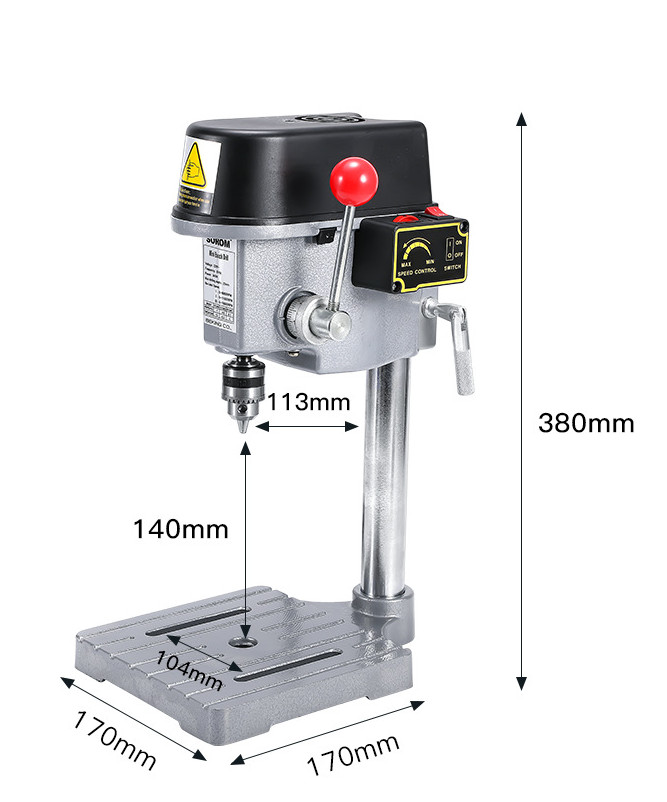 Multi-Function Small Electric Drill Micro Bench Drill 340W 220V 0.6mm-6.5mm 1Pcs
