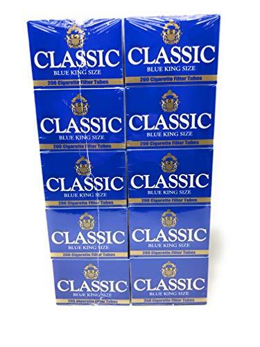 Global Classic King Size Cigarette Tubes Blue Light [10-Pack]
