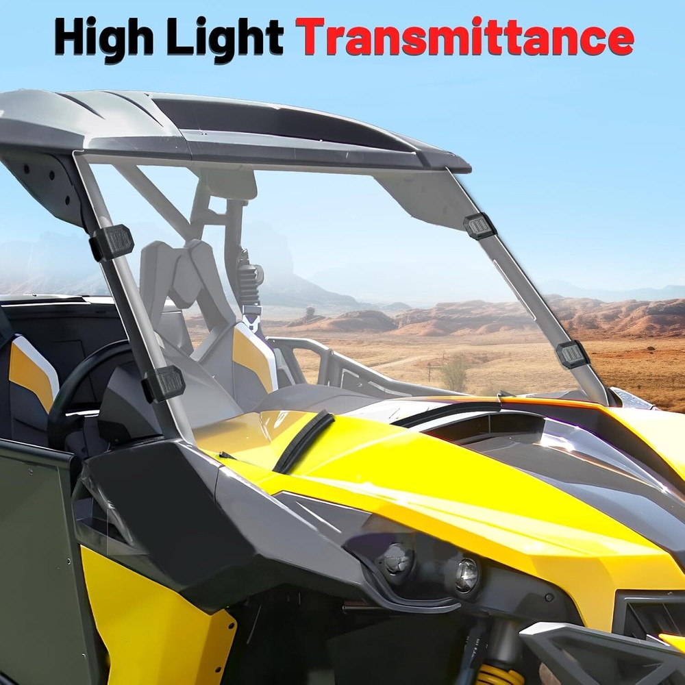 For Can-Am Maverick 1000R MAX 2013-2018 Anti-scratch Front Full windshield Panel
