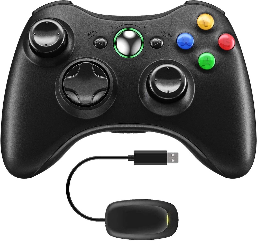 Xbox 360 Wireless Controller 2 Pack, 2.4G Wireless Controller for Xbox 360 & ...