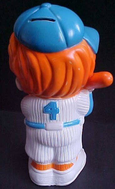 Baseball Player Coin Bank + Baseball Candy Container