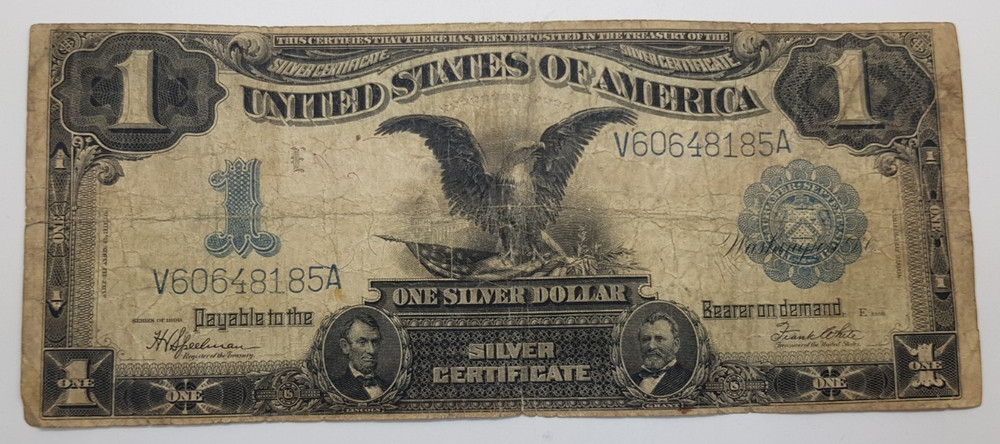 1899 $1 Silver Certificate Black Eagle Note V60648185A