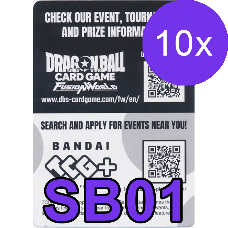 Dragon Ball Super Fusion World SB01 MANGA BOOSTER Code 10x Fast Code