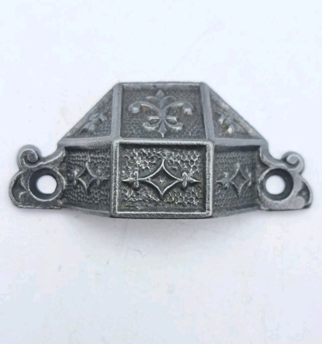 Antique Bin Pull Apothecary Drawer Pull Handle Old Eastlake Cast Iron Hardware