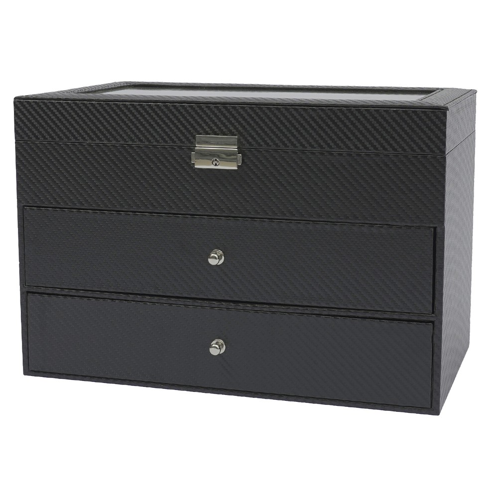 3 Layer Drawer Sunglasses Storage Box 18 Slot Lock Storage Box Storage Case Box