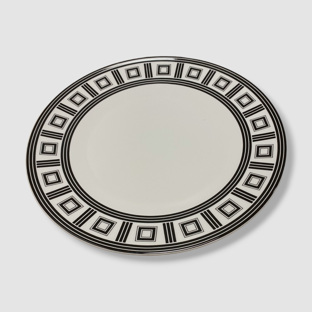 $71 Greg Natale White Astoria Bone China Dinner Plate 11"